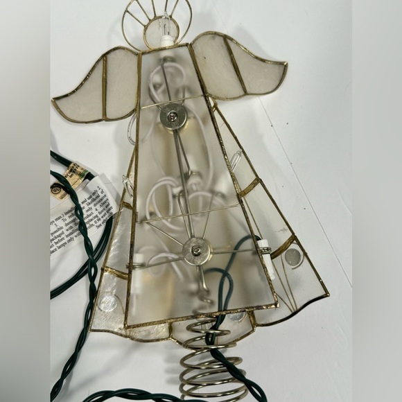 Vintage Capiz Shell Angel Tree Topper Lights Up By Kurt Adler - In Box - Picture 3 of 7
